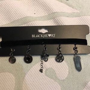 Velvet black interchangeable choker
